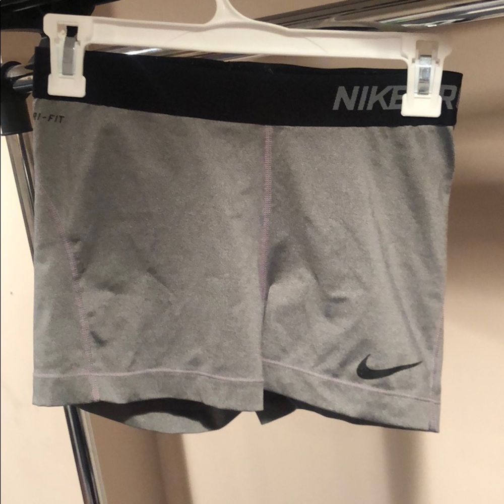 Grey Nike Pro Shorts